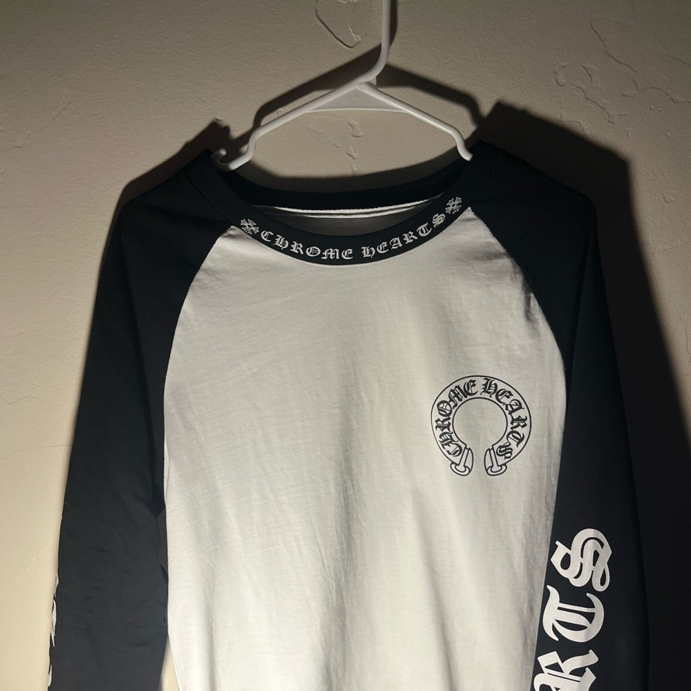 CHROME HEARTS BASEBALL TEE BLACK / WHITE